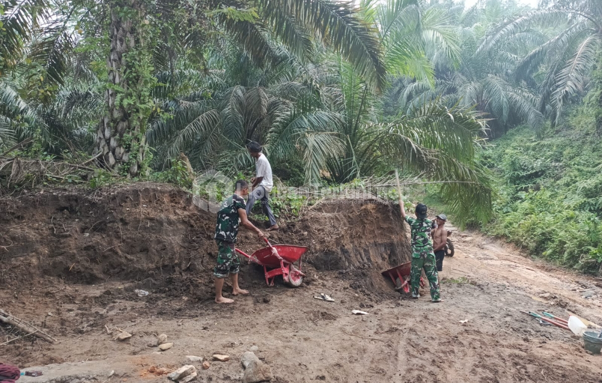 Kodim 0212/TS Percepat Pembangunan Jembatan Beton di Sampuran, Progres Capai 60,10 Persen