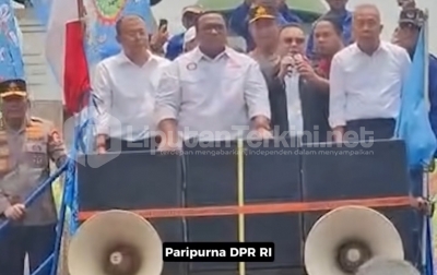 RUU KETENAGAKERJAAN RESMI DISAHKAN, PIMPINAN DPR DAN KAPOLRI TEMUI MASSA BURUH