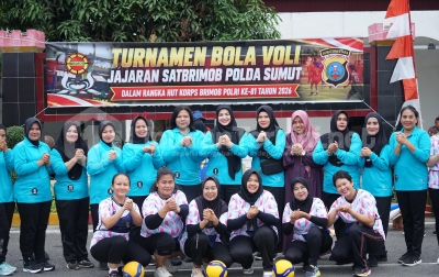 Semarak HUT ke-81 Korps Brimob Polri, Satbrimob Polda Sumut Gelar Turnamen Bola Voli Pererat Soliditas dan Kebersamaan